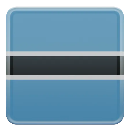 Botswana Square Flag  3D Icon