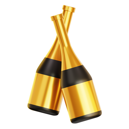 Bottle of Champagne  3D Icon