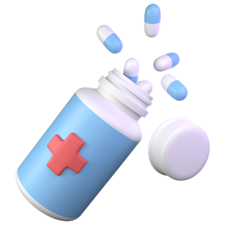 Bottle Of Pills  3D Icon