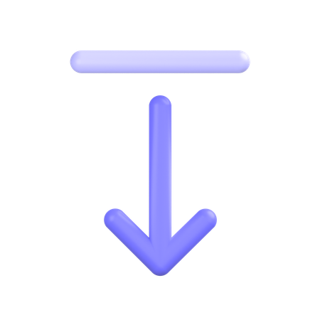 Bottom-alignment  3D Icon