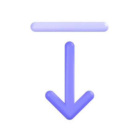 Bottom-alignment  3D Icon