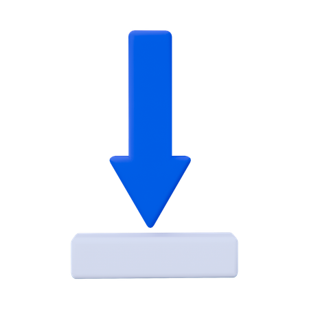 Bottom Alignment  3D Icon