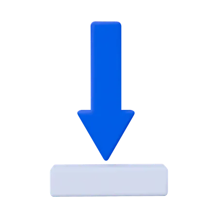 Bottom Alignment  3D Icon