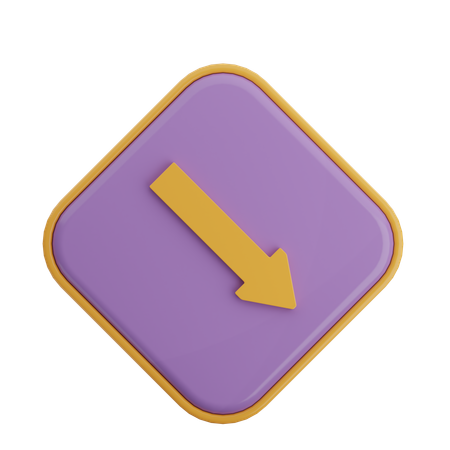 Bottom Right Arrow  3D Icon