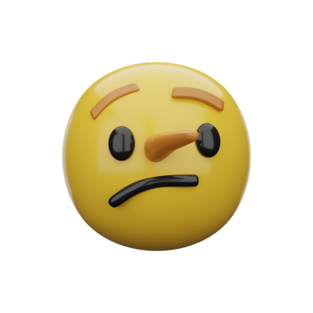 Bouche diagonale  3D Emoji