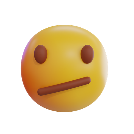 Emoji bouche diagonale  3D Icon