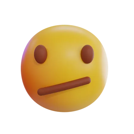 Emoji bouche diagonale  3D Icon