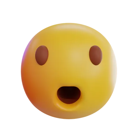 Emoji bouche ouverte  3D Icon