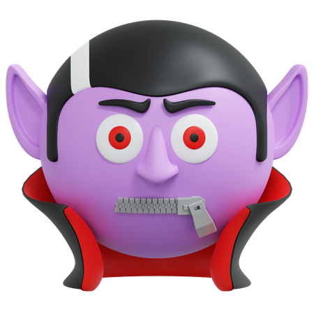 Vampire à bouche zippée  3D Icon