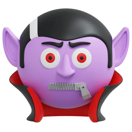 Vampire à bouche zippée  3D Icon