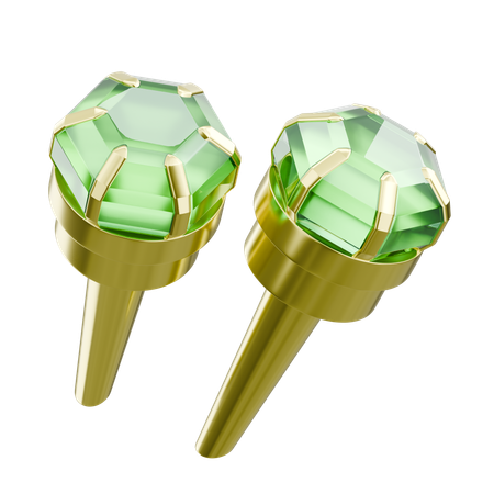 Boucles d'oreille en diamant  3D Icon