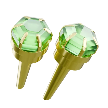 Boucles d'oreille en diamant  3D Icon