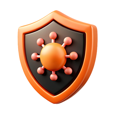 Bouclier antivirus  3D Icon