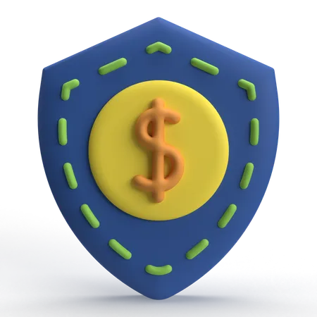 Protéger l'argent  3D Icon