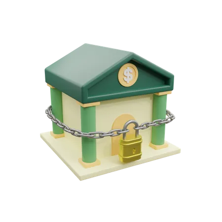 Banque de bouclier  3D Icon