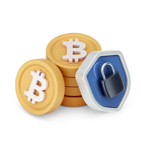 Bouclier bitcoin  3D Icon