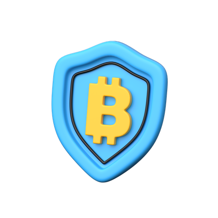 Bouclier bitcoin  3D Icon