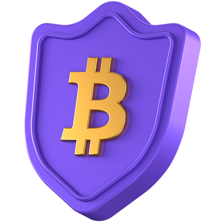 Bouclier bitcoin  3D Icon