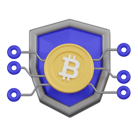 Bouclier bitcoin  3D Icon