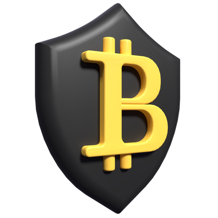 Bouclier bitcoin  3D Icon