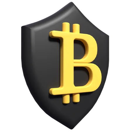 Bouclier bitcoin  3D Icon