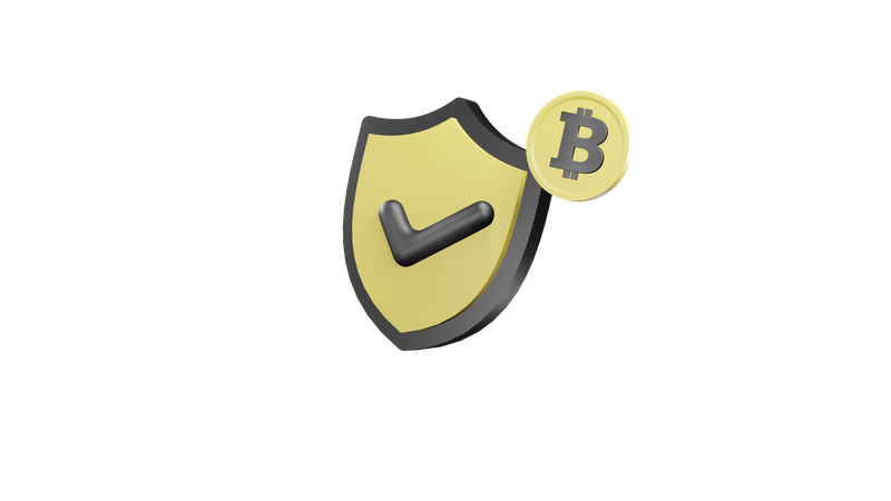 Bouclier bitcoin  3D Icon