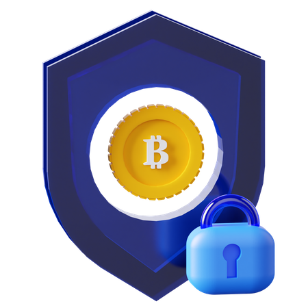 Bouclier bitcoin  3D Icon