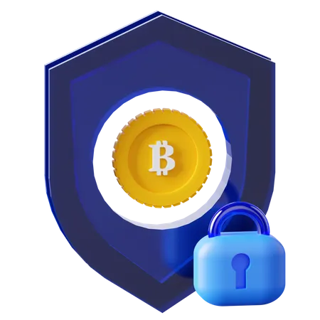 Bouclier bitcoin  3D Icon