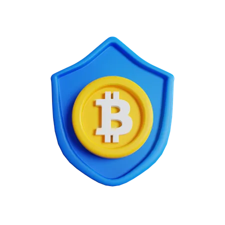 Bouclier bitcoin  3D Icon