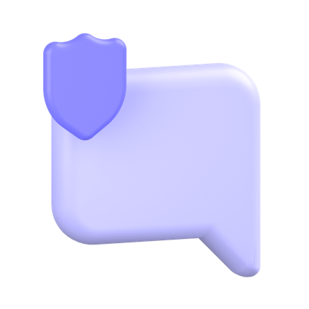 Commentaire Bouclier Alt  3D Icon