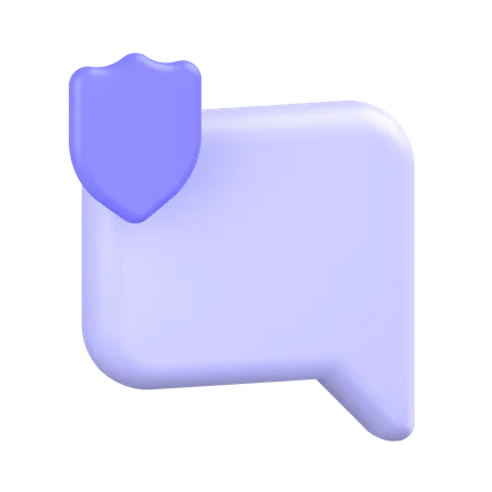 Commentaire Bouclier Alt  3D Icon