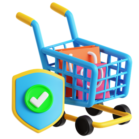 Bouclier d'achat sécurisé  3D Icon