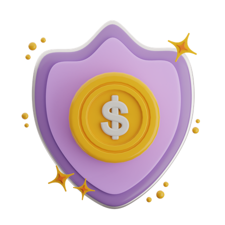 Bouclier d'argent  3D Icon