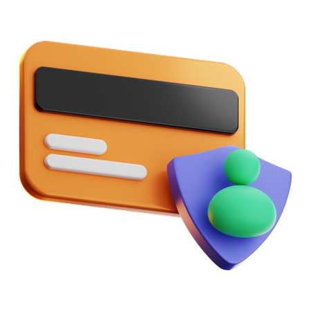 Bouclier de carte de crédit  3D Icon