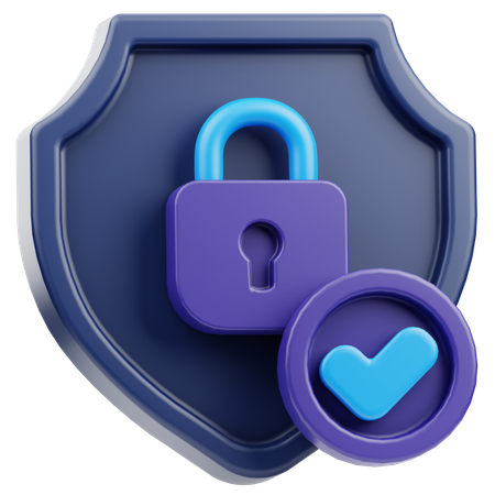 Bouclier de cybersécurité  3D Icon