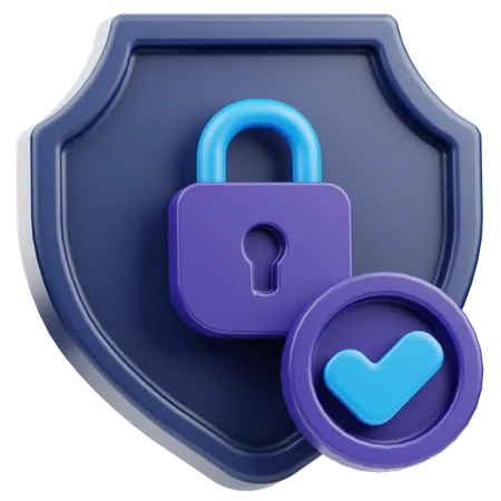 Bouclier de cybersécurité  3D Icon