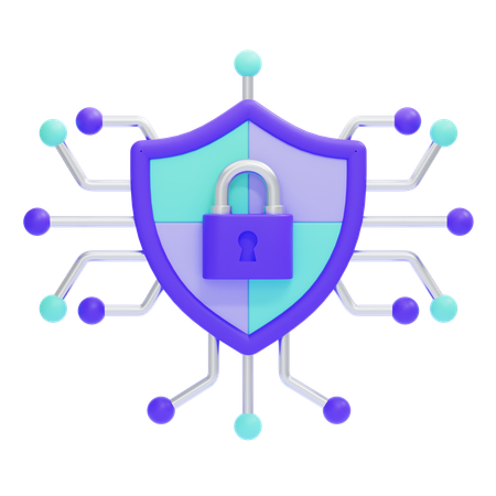 Bouclier de cybersécurité  3D Icon