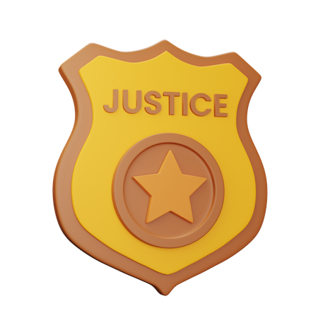 Bouclier de justice  3D Icon