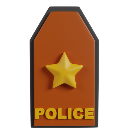 Bouclier de police  3D Icon