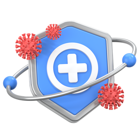 Bouclier de santé  3D Icon