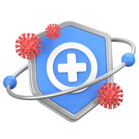 Bouclier de santé  3D Icon