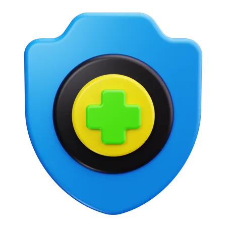 Bouclier de santé  3D Icon