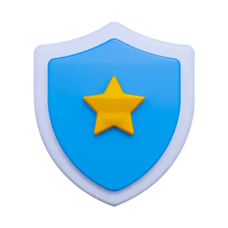 Bouclier de sécurité de la police  3D Icon