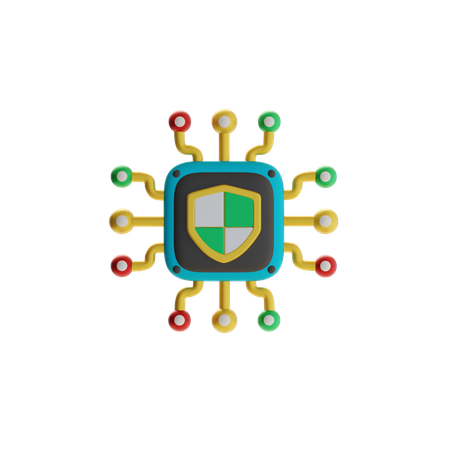 Bouclier de sécurité réseau  3D Icon