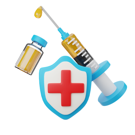 Bouclier vaccinal  3D Icon