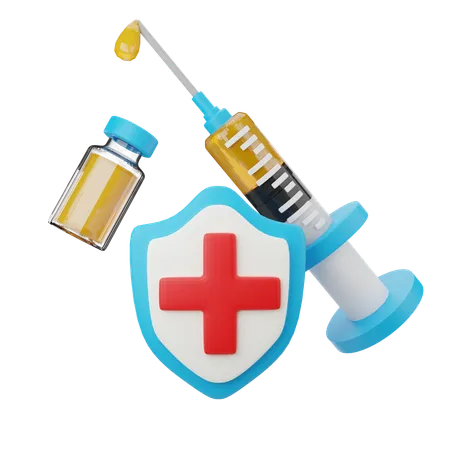 Bouclier vaccinal  3D Icon