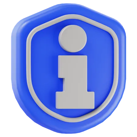 Bouclier d'information  3D Icon