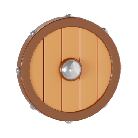 Bouclier en bois  3D Icon