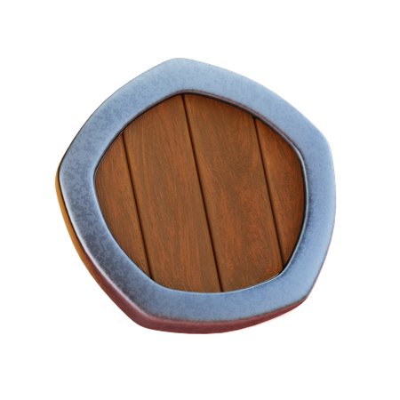 Bouclier en bois  3D Icon