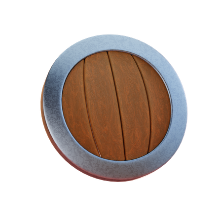 Bouclier en bois  3D Icon